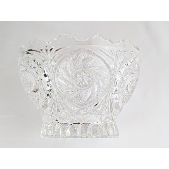 Clear Glass Round Pedestal Candy Bowl Vintage Pressed Glass Small Glass Bowl - Picture 9 of 10